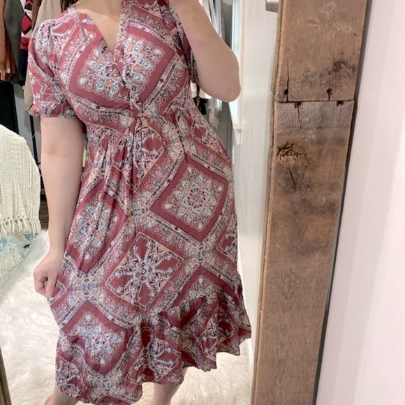 Knox Rose dusty rose floral boho dress new with tags size xsmall - Picture 2 of 11